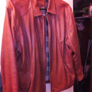 LEATHER JACKET-BROWN--Size XXL -- $160